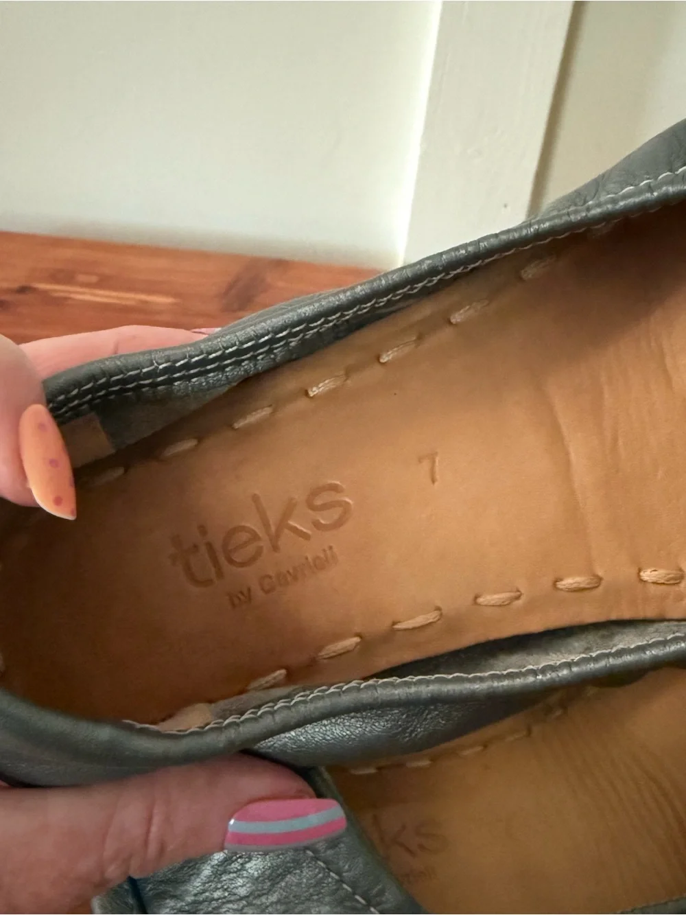 Tieks Metallic Pewter Ballet Flats
